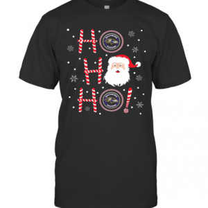Santa Claus Ho Ho Ho Baltimore Ravens Christmas T-Shirt