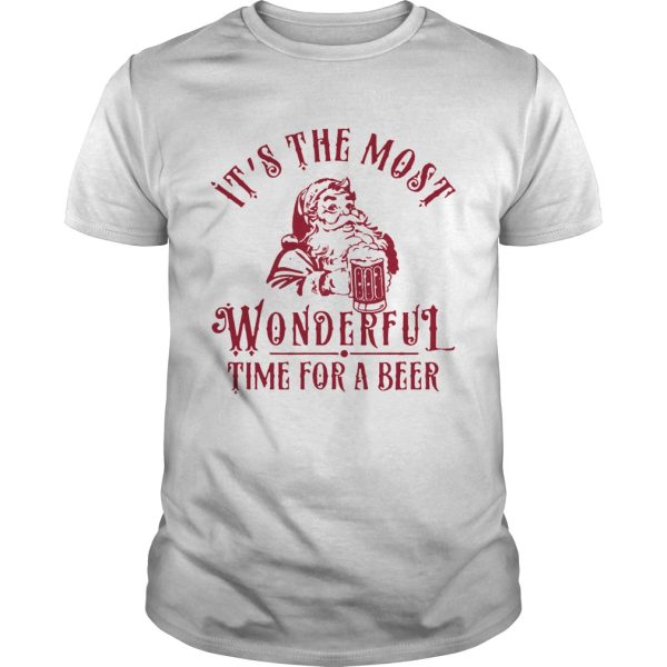 Santa Claus Its The Most Wonderful Time For A Beer Shirt