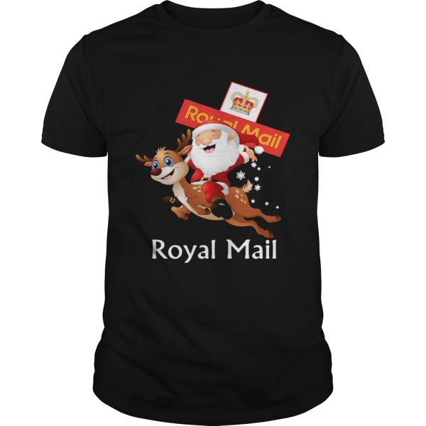 Santa Claus Riding Reindeer Royal Mail shirt