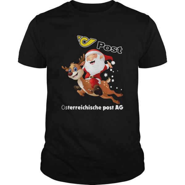 Santa Claus riding Reindeer Post Osterreichische Post AG shirt