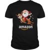 Santa Claus riding reindeer Amazon shirt