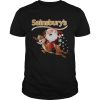 Santa Claus riding reindeer Sainsburys shirt