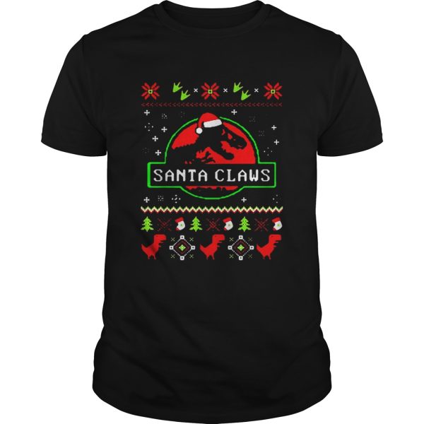 Santa Claws Jurassic Park Ugly Christmas shirt