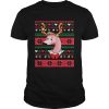 Santa Flamingo Reindeer ugly christmas shirt