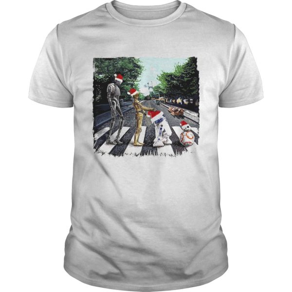 Santa Star Wars Characters Walking Road shirt