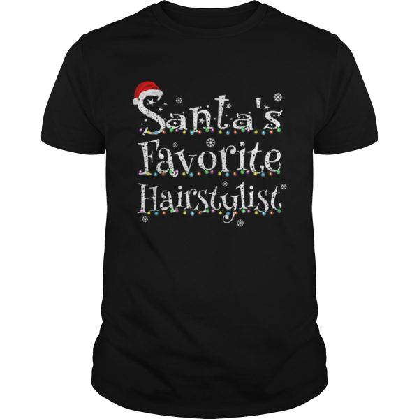 Santas Favorite Hairstylist Xmas Lights shirt
