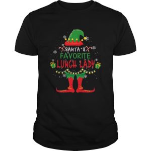 Santas Favorite Lunch Lady Christmas Holiday Gift TShirt