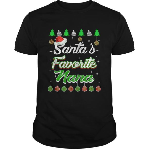 Santas Favorite Nana Awesome Christmas TShirt