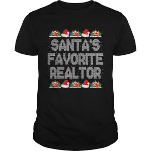 Santas Favorite Realtor Christmas Gift for Real Estate Agent shirt