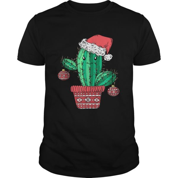 Santas Hat Cactus Sweater Tee Christmas Party Xmas Holidays shirt