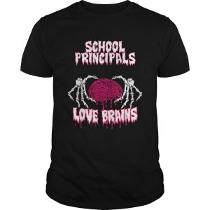 School Principal Halloween Teachers Loves Brains shirt