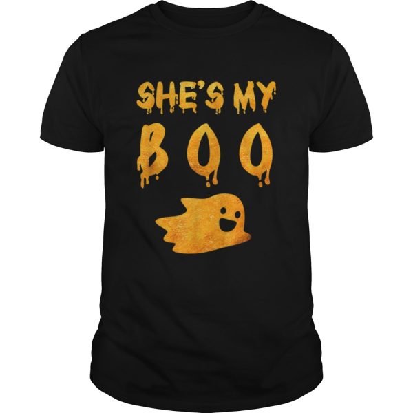 Shes My Boo Funny Couples Halloween Costume Matching Family shirt