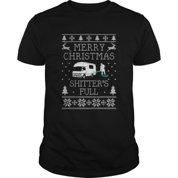 Shitters full funny Merry Christmas ugly shirt