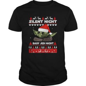 Silent Night Baby YoDa Jedi Night Christmas shirt