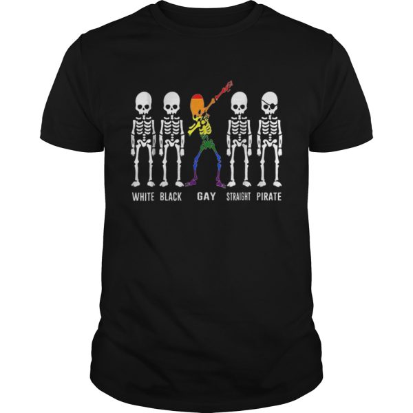 Skeleton Dabbing LGBT Gay Pride Equality Rainbow Dab shirt