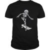 Skeleton Skateboarding Skateboarder Halloween shirt