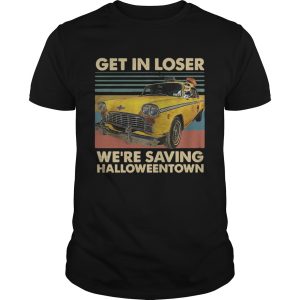 Skeleton Taxi get in loser were saving Halloweentown vintage t-shirt