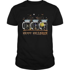 Skeleton happy Hallobeer Halloween shirt