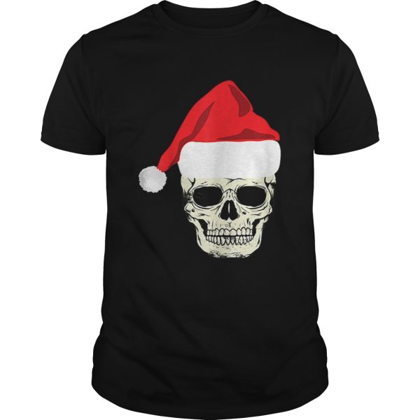 Skull In Santa Hat Christmas Skeleton Christmas shirt