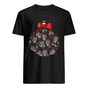 Skull christmas ball glitter pattern shirt