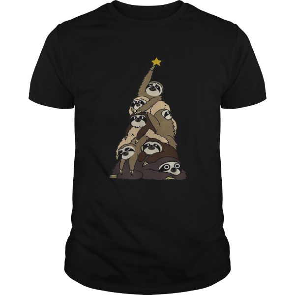 Sloth Christmas tree shirt