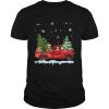 Sloth With Red Truck Christmas Holiday Gift TShirt