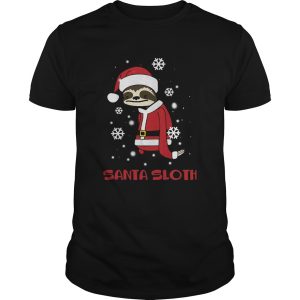 Slothmas Sloth In Santa Hat Christmas shirt