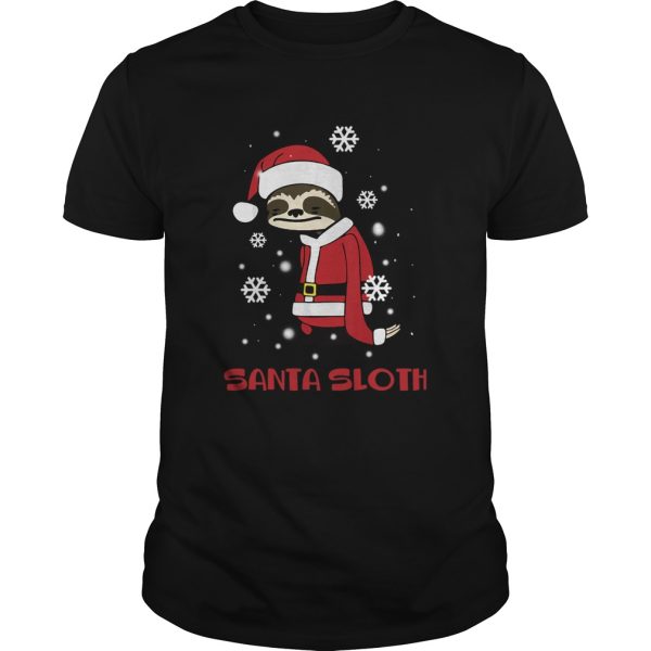 Slothmas Sloth In Santa Hat Christmas shirt