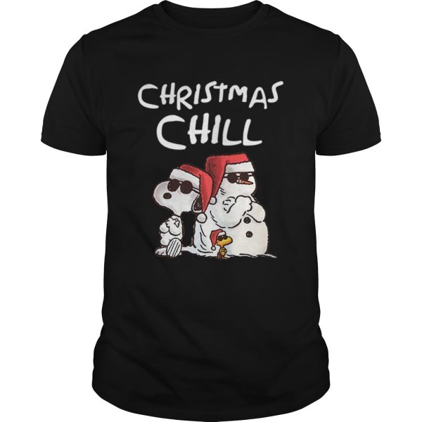 Snoopy Chillin Christmas Charlie Brown Graphic shirt