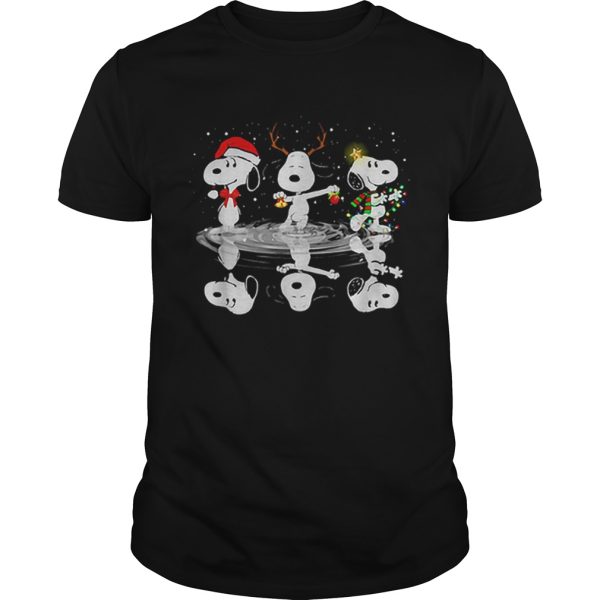Snoopy Christmas reflection water mirror shirt