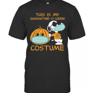 Snoopy Face Mask Joe Cool This Is My Quarantine O Ween Costume Halloween T-Shirt