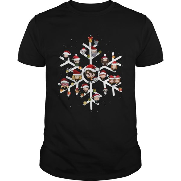 Snow flower Harry Potter chibi character Christmas shirt