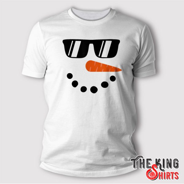 Snowman T Shirt for Boys Kids Toddlers Glasses Christmas Winter