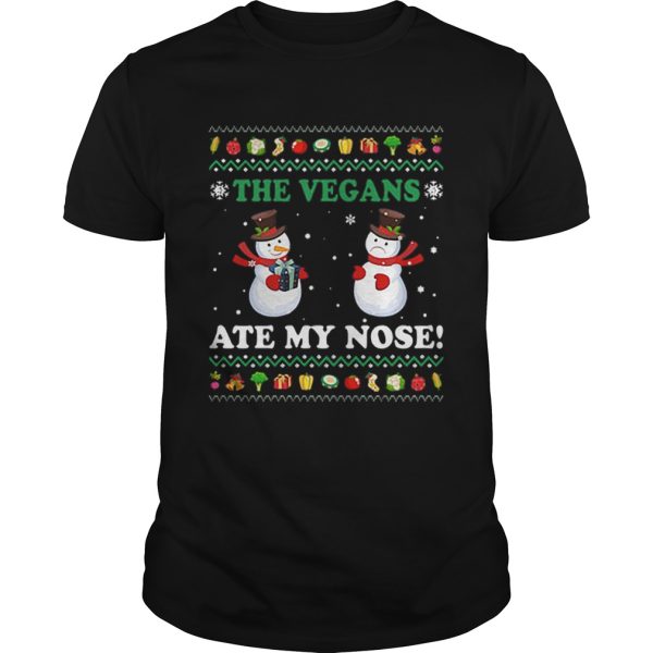 Snowman the vegans ate my nose Christmas shirt