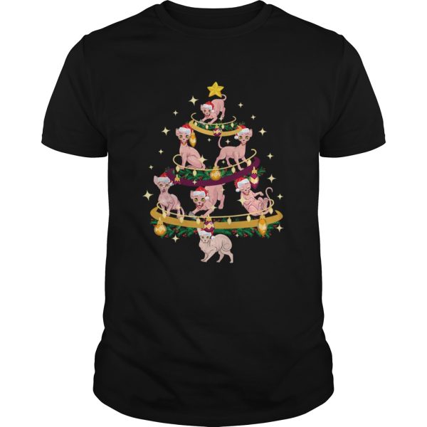 Sphynx Christmas Tree Cat Owner shirt
