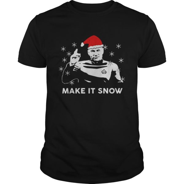 Star Trek Santa make it snow Christmas shirt