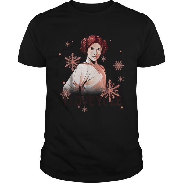 Star Wars Leia I Love Yule Christmas Snowflake shirt