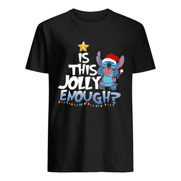 Stitch Is This Jolly Enough Christmas Lights Shirt