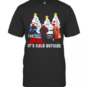 Supernatural Characters Santa Baby Its Cold Outside Christmas Tree T-Shirt