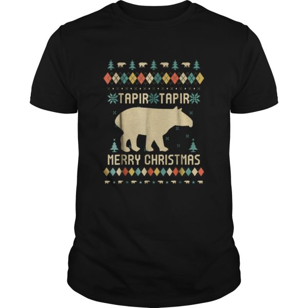 Tapirus Tapir Merry Christmas ugly shirt