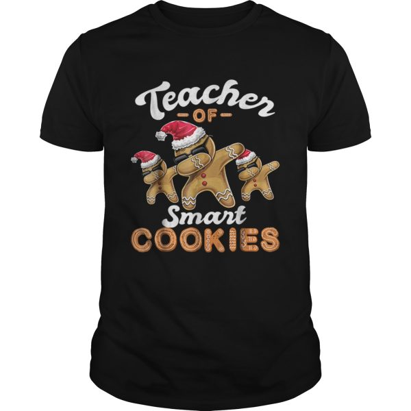 Teacher of Smart Cookies Dabbing Gingerbread Christmas TShirt