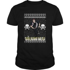 The Walking Dead Glenn Rhee Santa Hat Ugly Christmas shirt