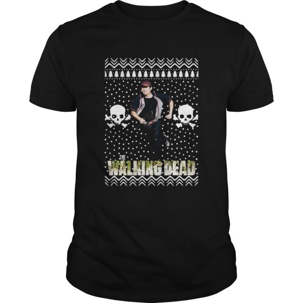The Walking Dead Glenn Rhee Santa Hat Ugly Christmas shirt