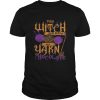The witch can be bribed with yarn chocolate Halloween t-shirt