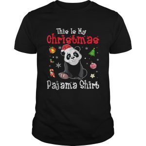 This is My Christmas Pajama Red Santa Hat Panda shirt