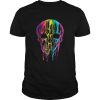Top Colorful Melting Skull Halloween Kids Art Graphic shirt