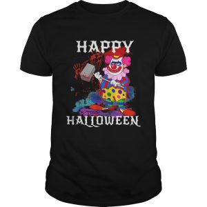 Top Psycho Killer Clown Happy Halloween Party Tee shirt