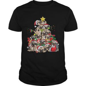 Top Pug Christmas Merry Pugmas Xmas Tree Santa Boys Gifts shirt