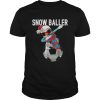 Top Snow Baller Dabbing Soccer Christmas Snowman Gift Kids shirt