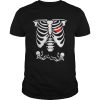 Twins Pregnancy Announcement Skeleton Xray Funny Halloween shirt